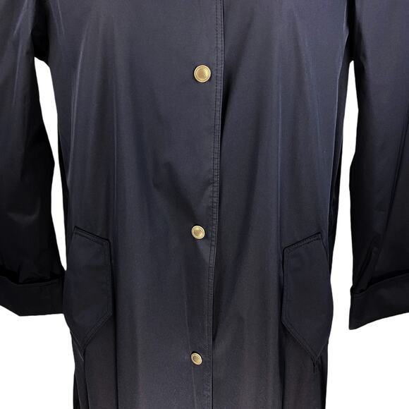 Fleet Street Full Length Trench Coat Black 10 - Picture 5 of 10